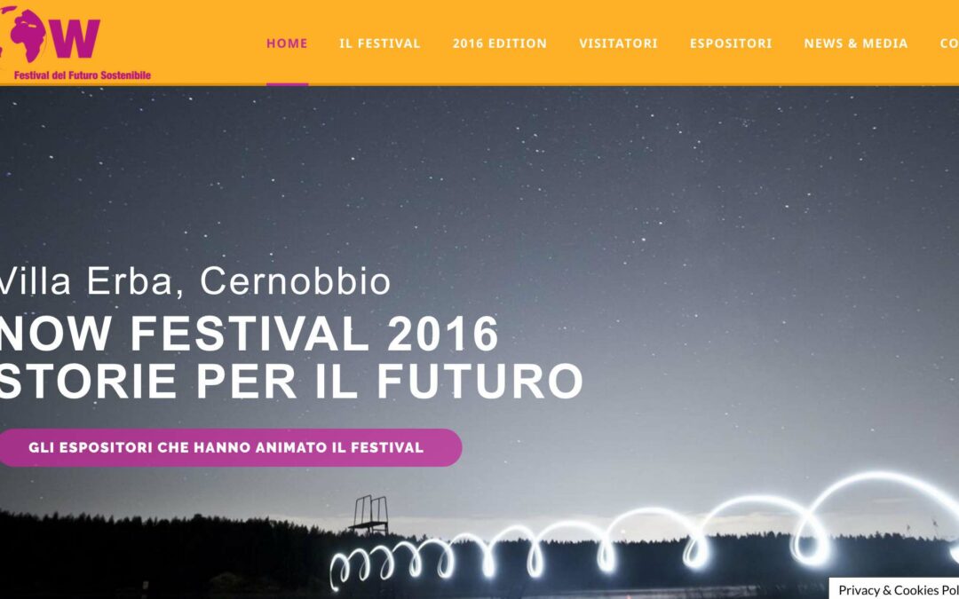 Il sito per Now – Festival del futuro sostenibile