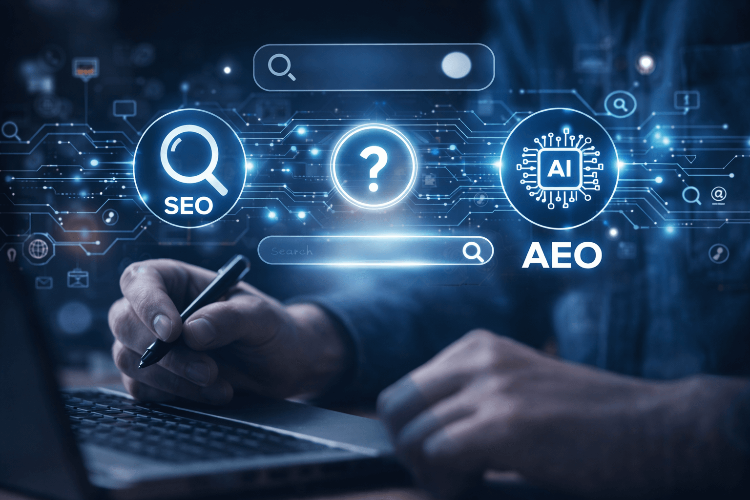 Integrazione tra SEO e answer engine optimization con AI